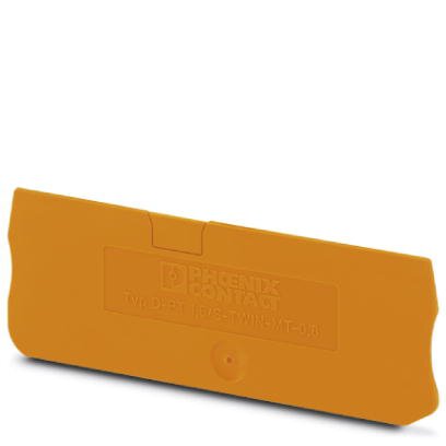 Phoenix Contact Terminal Block End Cover; D-PT 1.5/S-TWIN-MT-0.8 OG; 0.8mm Width; Orange